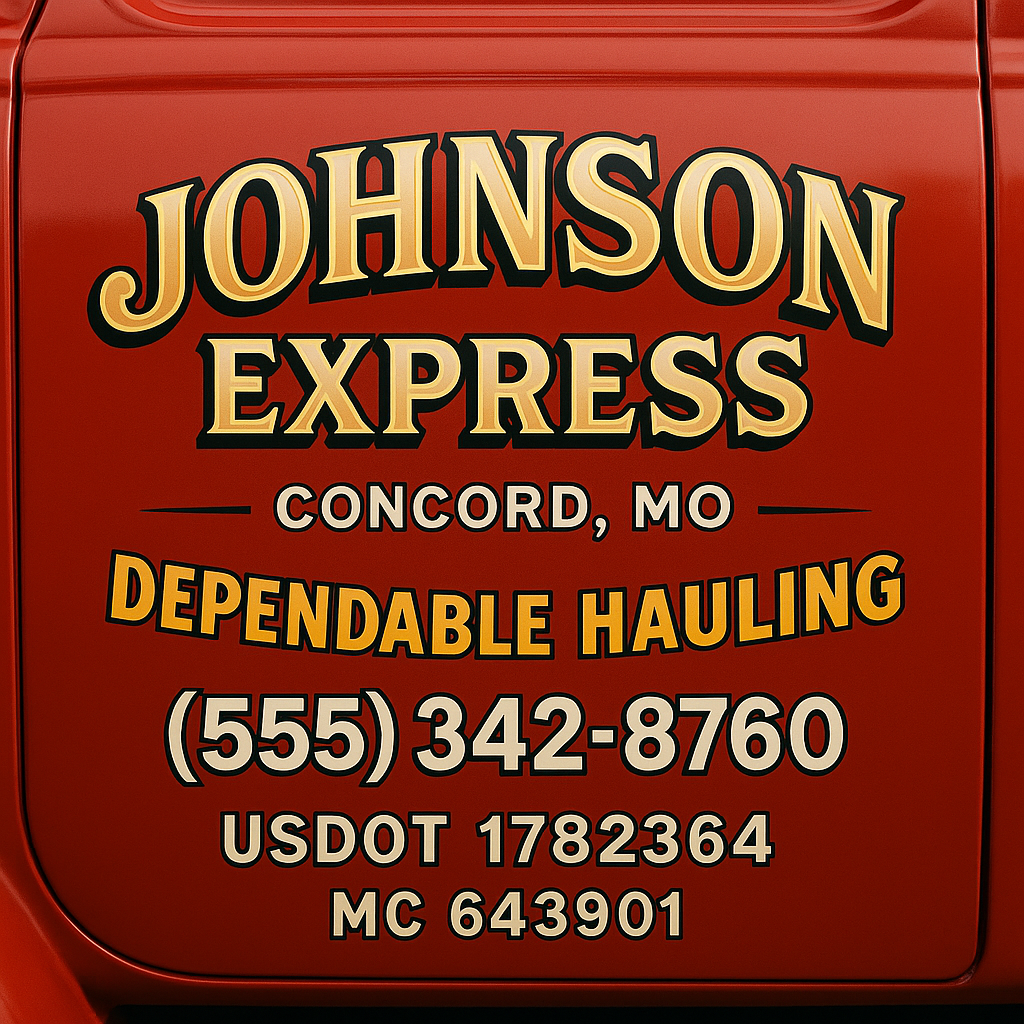 Custom Truck Door Sign Decal Stickers For Business, Trucking Business, Work Trucks (2-Pack)