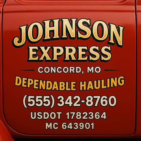 Custom Truck Door Sign Decal Stickers For Business, Trucking Business, Work Trucks (2-Pack)