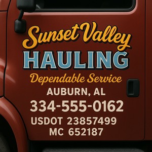 Custom Truck Door Sign Decal Stickers For Business, Trucking Business, Work Trucks (2-Pack)
