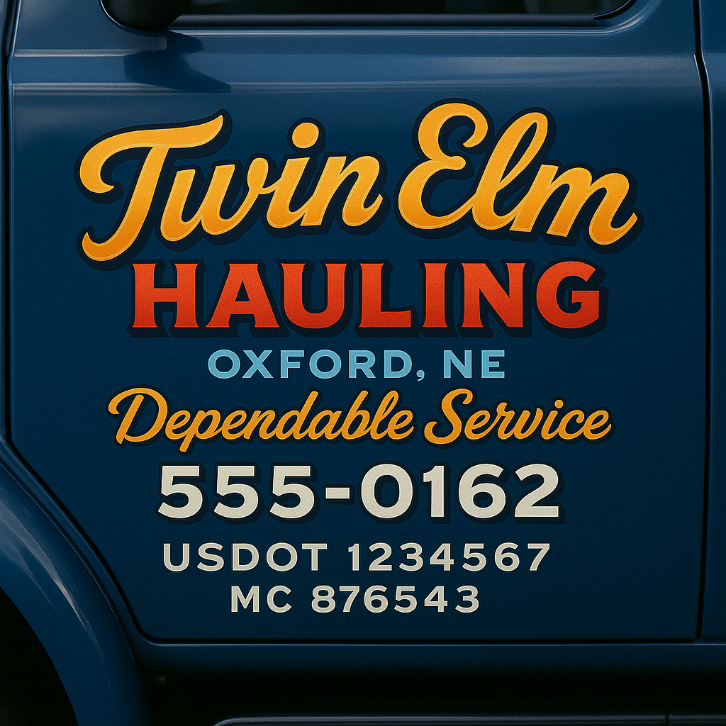 Custom Truck Door Sign Decal Stickers For Business, Trucking Business, Work Trucks (2-Pack)