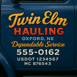 Custom Truck Door Sign Decal Stickers For Business, Trucking Business, Work Trucks (2-Pack)