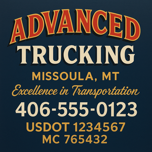 Custom Truck Door Sign Decal Stickers For Business, Trucking Business, Work Trucks (2-Pack)