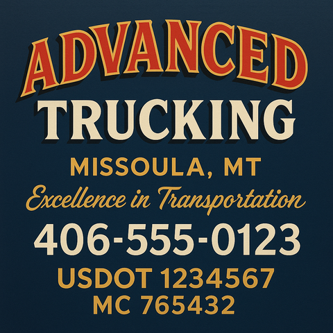 Custom Truck Door Sign Decal Stickers For Business, Trucking Business, Work Trucks (2-Pack)