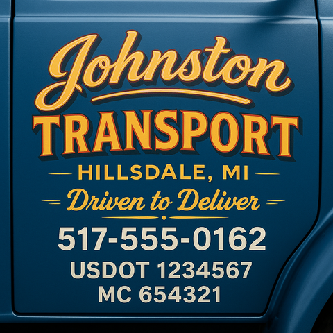 Custom Truck Door Sign Decal Stickers For Business, Trucking Business, Work Trucks (2-Pack)