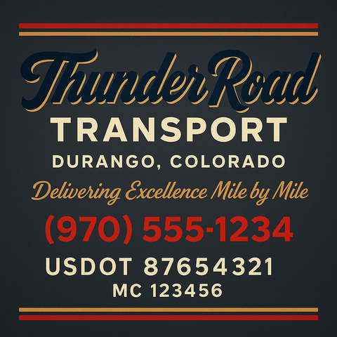 Custom Truck Door Sign Decal Stickers For Business, Trucking Business, Work Trucks (2-Pack)