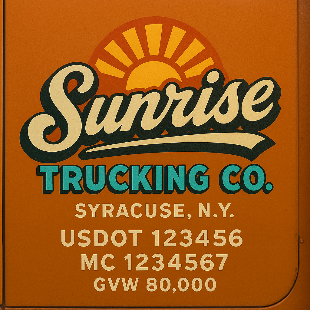 Custom Truck Door Sign Decal Stickers For Business, Trucking Business, Work Trucks (2-Pack)