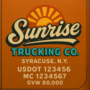 Custom Truck Door Sign Decal Stickers For Business, Trucking Business, Work Trucks (2-Pack)