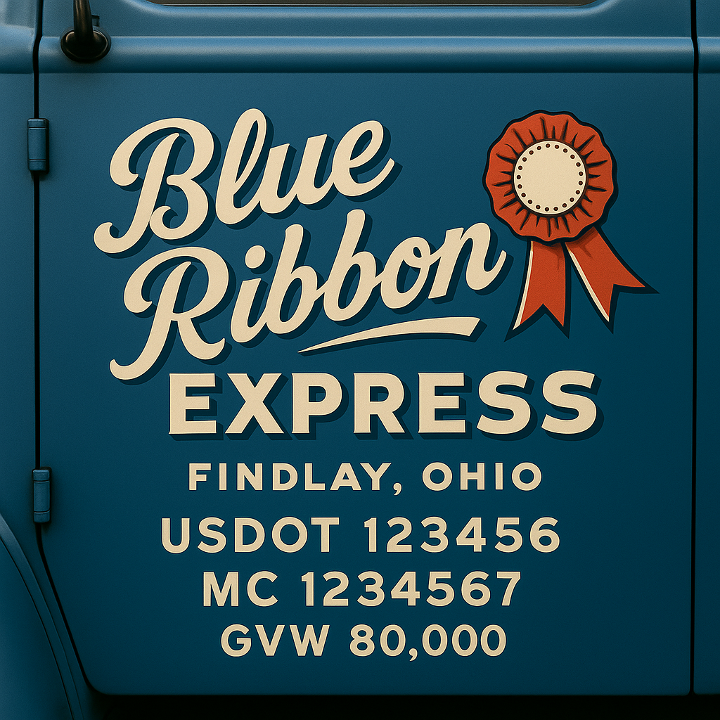 Custom Truck Door Sign Decal Stickers For Business, Trucking Business, Work Trucks (2-Pack)