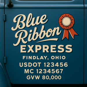 Custom Truck Door Sign Decal Stickers For Business, Trucking Business, Work Trucks (2-Pack)