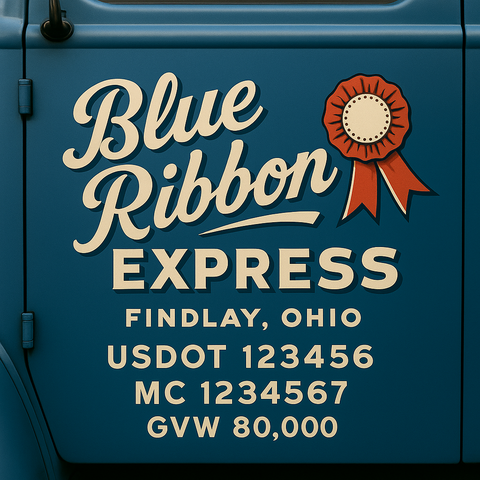 Custom Truck Door Sign Decal Stickers For Business, Trucking Business, Work Trucks (2-Pack)