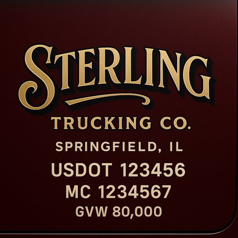 Custom Truck Door Sign Decal Stickers For Business, Trucking Business, Work Trucks (2-Pack)