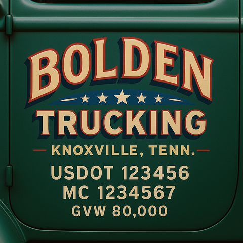 Custom Truck Door Sign Decal Stickers For Business, Trucking Business, Work Trucks (2-Pack)