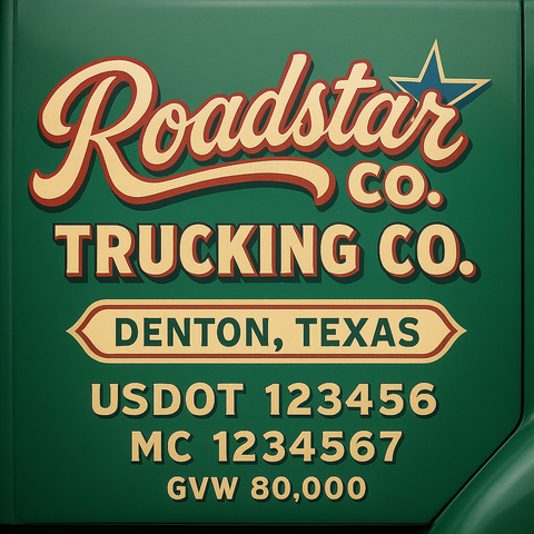 Custom Truck Door Sign Decal Stickers For Business, Trucking Business, Work Trucks (2-Pack)