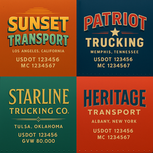 Custom Truck Door Sign Decal Stickers For Business, Trucking Business, Work Trucks (2-Pack)