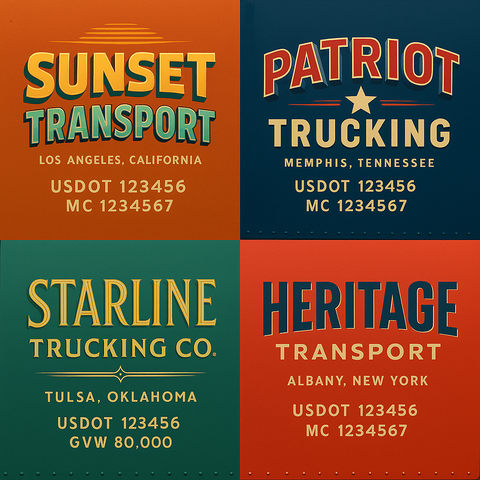Custom Truck Door Sign Decal Stickers For Business, Trucking Business, Work Trucks (2-Pack)