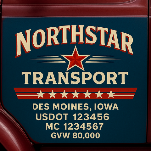 Custom Truck Door Sign Decal Stickers For Business, Trucking Business, Work Trucks (2-Pack)