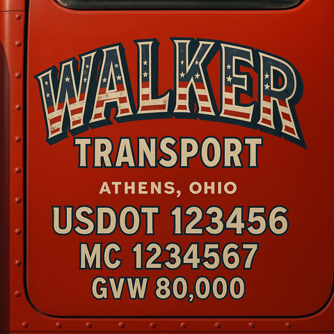 Custom Truck Door Sign Decal Stickers For Business, Trucking Business, Work Trucks (2-Pack)