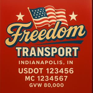Custom Truck Door Sign Decal Stickers For Business, Trucking Business, Work Trucks (2-Pack)