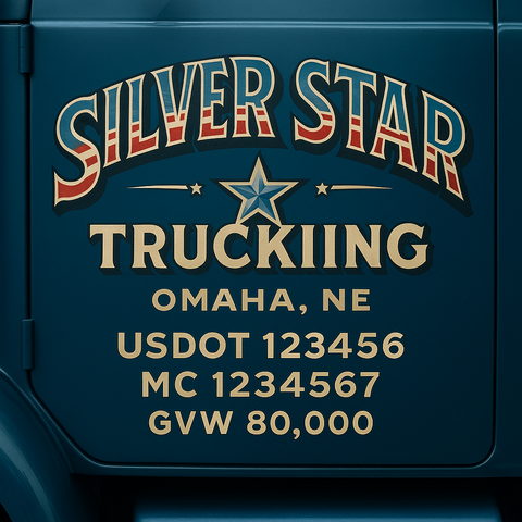 Custom Truck Door Sign Decal Stickers For Business, Trucking Business, Work Trucks (2-Pack)