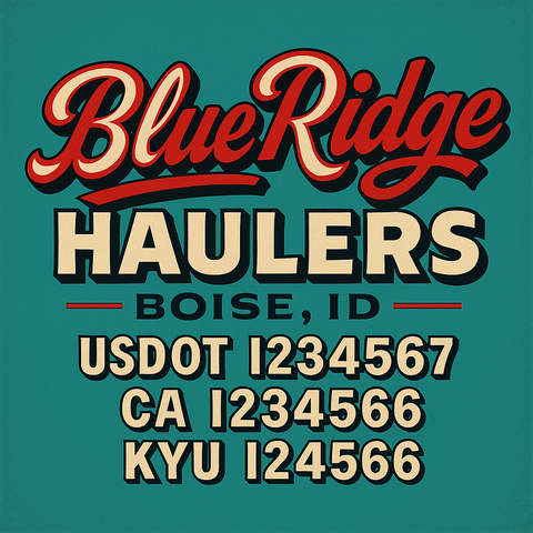 Custom Truck Door Sign Decal Stickers For Business, Trucking Business, Work Trucks (2-Pack)