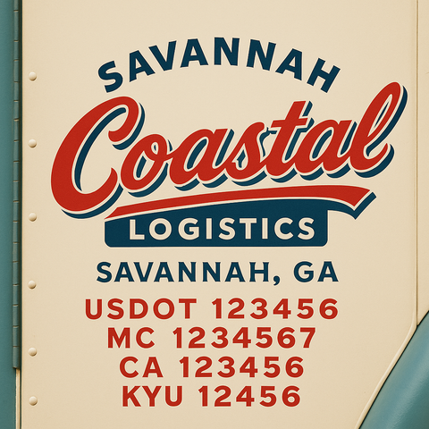 Custom Truck Door Sign Decal Stickers For Business, Trucking Business, Work Trucks (2-Pack)