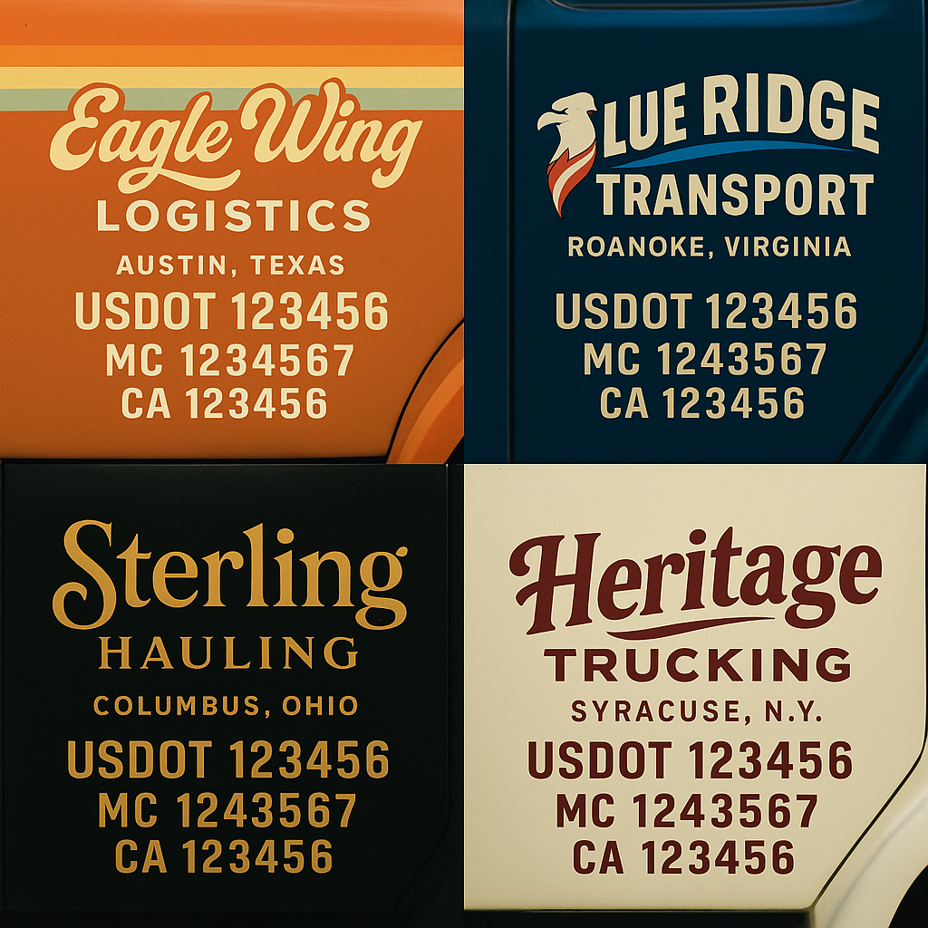 Custom Truck Door Sign Decal Stickers For Business, Trucking Business, Work Trucks (2-Pack)