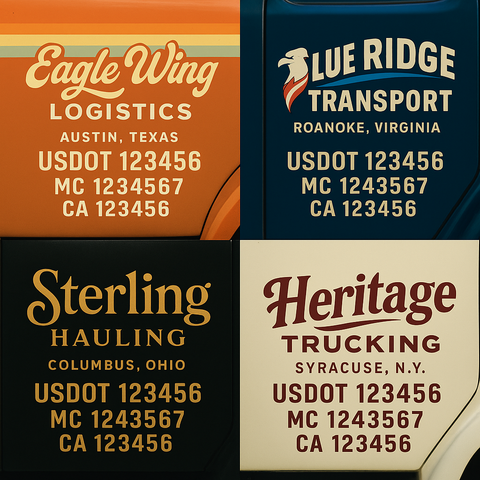 Custom Truck Door Sign Decal Stickers For Business, Trucking Business, Work Trucks (2-Pack)