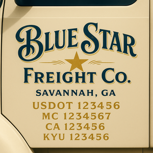 Custom Truck Door Sign Decal Stickers For Business, Trucking Business, Work Trucks (2-Pack)