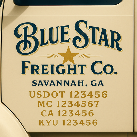 Custom Truck Door Sign Decal Stickers For Business, Trucking Business, Work Trucks (2-Pack)