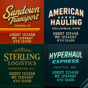 Custom Truck Door Sign Decal Stickers For Business, Trucking Business, Work Trucks (2-Pack)