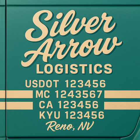 Custom Truck Door Sign Decal Stickers For Business, Trucking Business, Work Trucks (2-Pack)