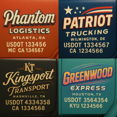 Custom Truck Door Sign Decal Stickers For Business, Trucking Business, Work Trucks (2-Pack)