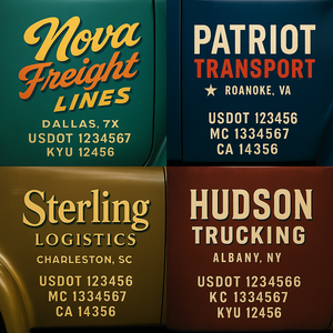 Custom Truck Door Sign Decal Stickers For Business, Trucking Business, Work Trucks (2-Pack)
