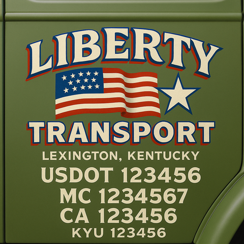 Custom Truck Door Sign Decal Stickers For Business, Trucking Business, Work Trucks (2-Pack)