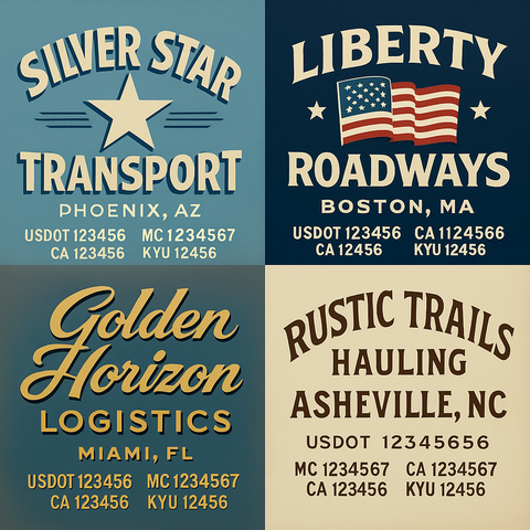 Custom Truck Door Sign Decal Stickers For Business, Trucking Business, Work Trucks (2-Pack)