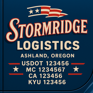 Custom Truck Door Sign Decal Stickers For Business, Trucking Business, Work Trucks (2-Pack)