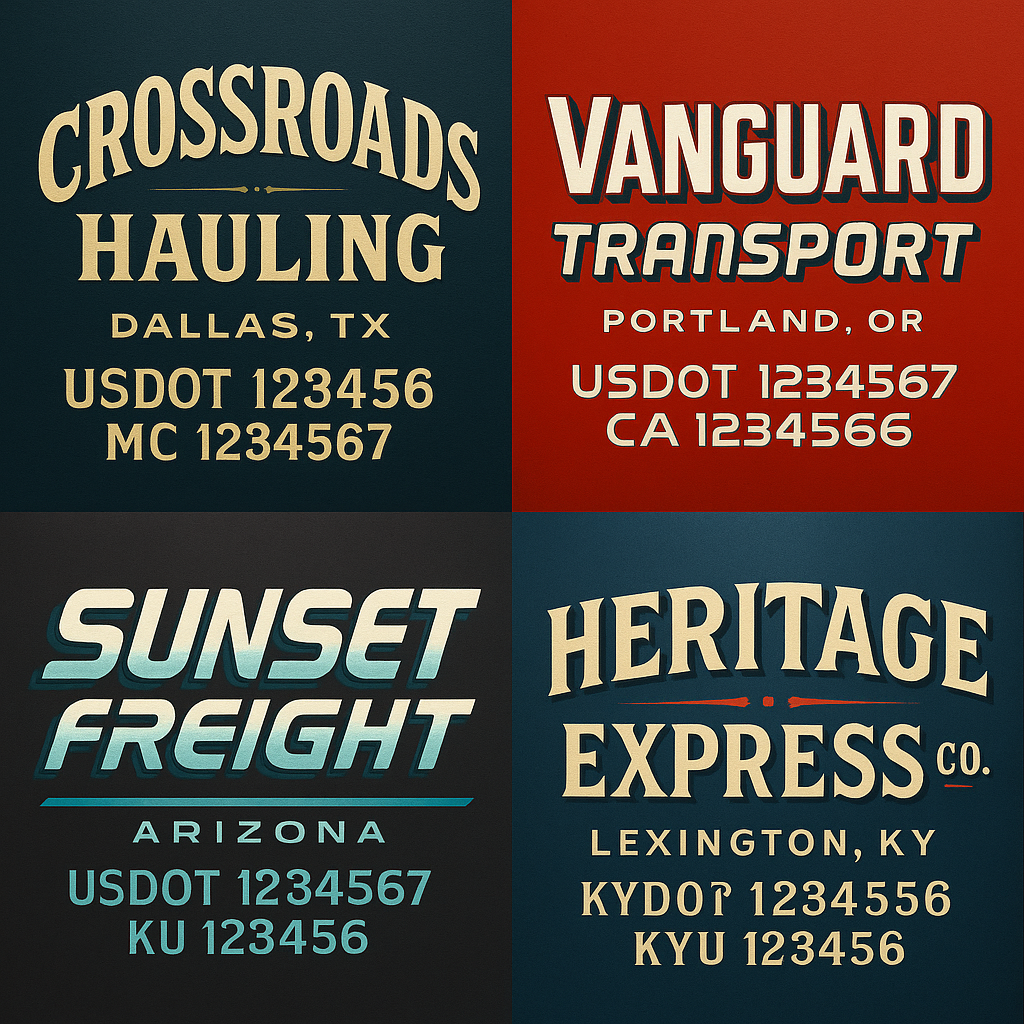 Custom Truck Door Sign Decal Stickers For Business, Trucking Business, Work Trucks (2-Pack)