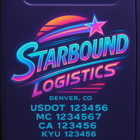 Custom Truck Door Sign Decal Stickers For Business, Trucking Business, Work Trucks (2-Pack)