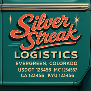 Custom Truck Door Sign Decal Stickers For Business, Trucking Business, Work Trucks (2-Pack)