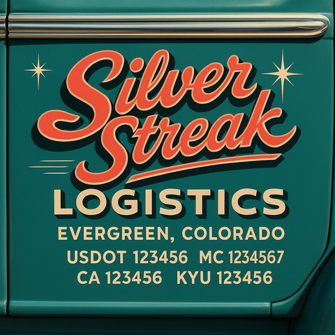 Custom Truck Door Sign Decal Stickers For Business, Trucking Business, Work Trucks (2-Pack)