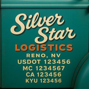 Custom Truck Door Sign Decal Stickers For Business, Trucking Business, Work Trucks (2-Pack)