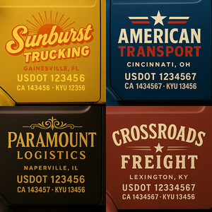 Custom Truck Door Sign Decal Stickers For Business, Trucking Business, Work Trucks (2-Pack)