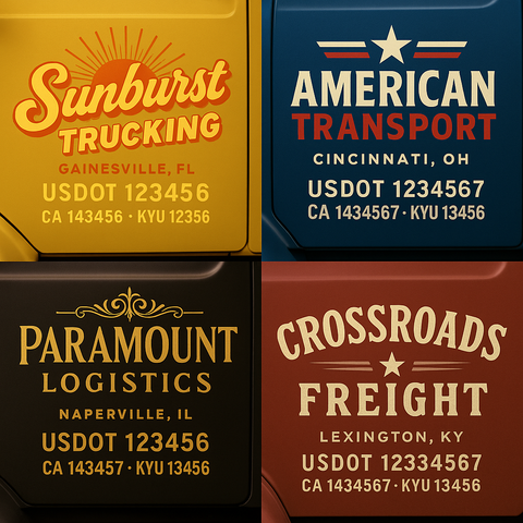 Custom Truck Door Sign Decal Stickers For Business, Trucking Business, Work Trucks (2-Pack)