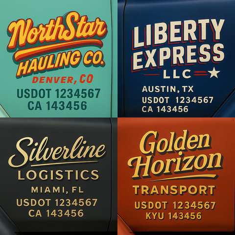 Custom Truck Door Sign Decal Stickers For Business, Trucking Business, Work Trucks (2-Pack)