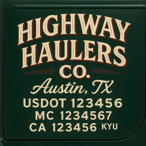 Custom Truck Door Sign Decal Stickers For Business, Trucking Business, Work Trucks (2-Pack)