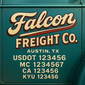 Custom Truck Door Sign Decal Stickers For Business, Trucking Business, Work Trucks (2-Pack)