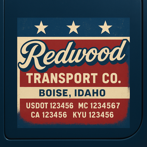 Custom Truck Door Sign Decal Stickers For Business, Trucking Business, Work Trucks (2-Pack)