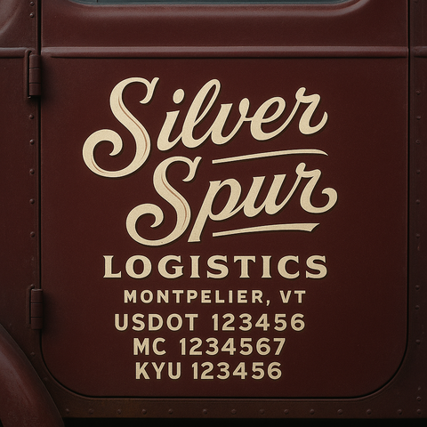 Custom Truck Door Sign Decal Stickers For Business, Trucking Business, Work Trucks (2-Pack)