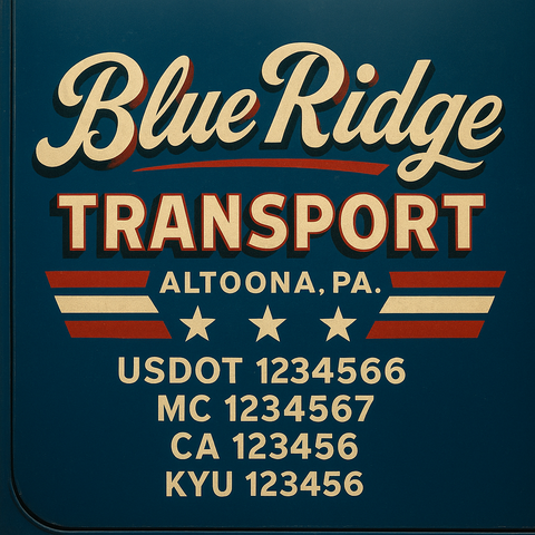 Custom Truck Door Sign Decal Stickers For Business, Trucking Business, Work Trucks (2-Pack)