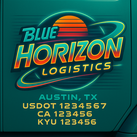 Custom Truck Door Sign Decal Stickers For Business, Trucking Business, Work Trucks (2-Pack)